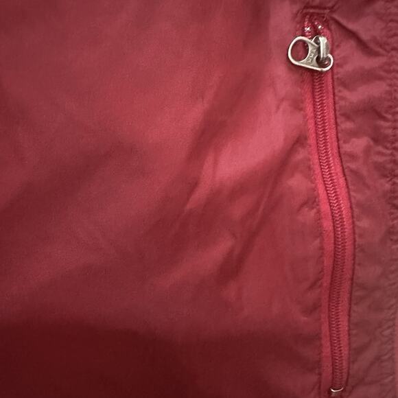 Vintage LL Bean Jacket Mens Medium Red Rain Windbreaker Full Zip Nylon Fishing - Picture 9 of 9